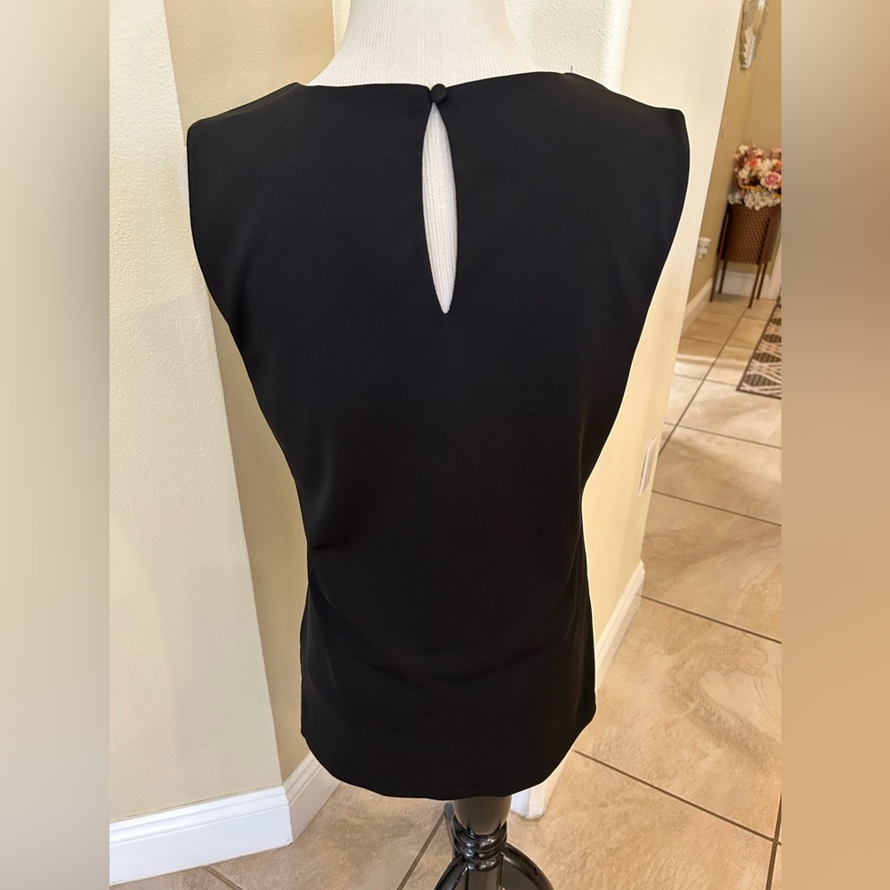 INC International Concepts Black Chain Detail Tank Top - Picture 4 of 10